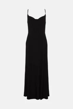 Coast Strappy Cowl Neck Fishtail Maxi Dress -Coast Sales Store bcc01099 black xl 3