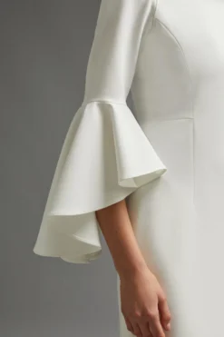 Coast Ruffle Sleeve Column Dress -Coast Sales Store bcc01127 ivory xl 5 scaled