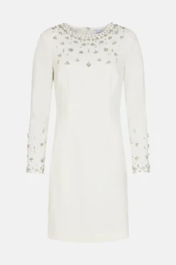 Coast Premium Embellished Pencil Dress -Coast Sales Store bcc01188 ivory xl 5