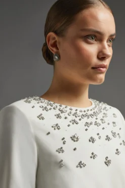 Coast Premium Embellished Pencil Dress -Coast Sales Store bcc01188 ivory xl 6 scaled