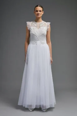 Coast Embellished Bodice Full Skirt Maxi Dress