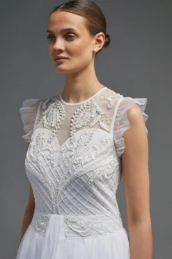 Coast Embellished Bodice Full Skirt Maxi Dress -Coast Sales Store bcc01219 ivory xl 5