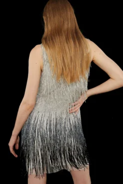 Coast Premium Rainbow Embellished Fringe Mini Dress -Coast Sales Store bcc01230 black xl 2 scaled