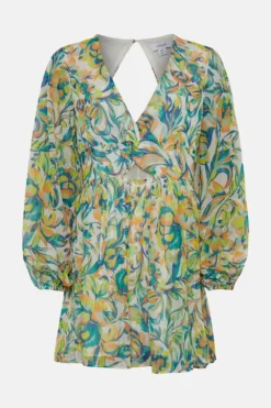 Coast Alexandra Farmer Metallic Thread Twist Dress -Coast Sales Store bcc01282 multi xl 3