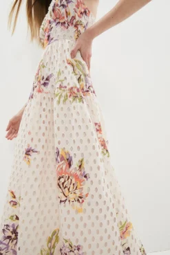 Coast Placement Print Tropical Broderie Maxi Dress -Coast Sales Store bcc01294 multi xl 1