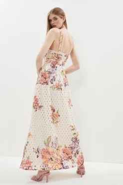 Coast Placement Print Tropical Broderie Maxi Dress -Coast Sales Store bcc01294 multi xl 2