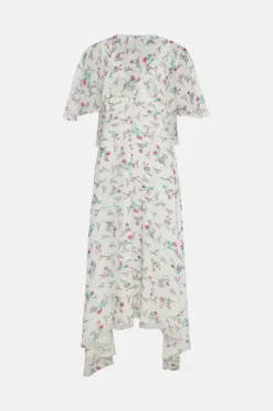 Coast Printed Cape Detail Maxi Dress -Coast Sales Store bcc01430 ivory xl 3