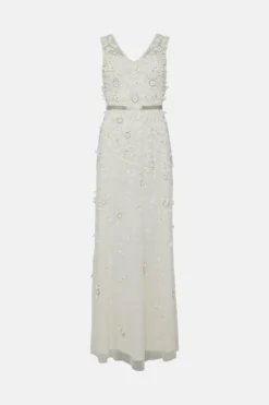 Coast 3d Embroidered Maxi Dress -Coast Sales Store bcc01465 ivory xl 3