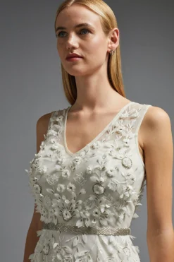 Coast 3d Embroidered Maxi Dress -Coast Sales Store bcc01465 ivory xl 5