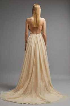 Coast Embroidered Cami Full Skirted Maxi Dress -Coast Sales Store bcc01588 nude xl 2