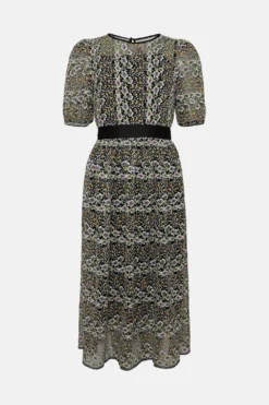 Coast Multicolour Floral Puff Sleeve Midi Dress -Coast Sales Store bcc01623 multi xl 3