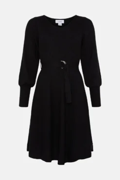 Coast V Neck Knitted Dress -Coast Sales Store bcc01660 black xl 3