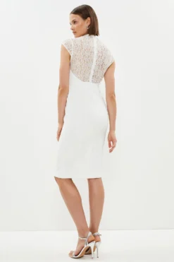 Coast Premium Lace Back Pencil Dress -Coast Sales Store bcc01741 ivory xl 2