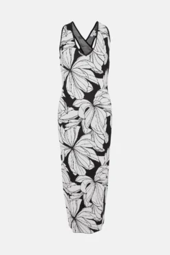 Coast Bandage Knitted Floral Dress -Coast Sales Store bcc01743 mono xl 3