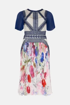 Coast Petite Wild Poppy Trimmed Bodice Midi Dress -Coast Sales Store bcc01800 multi xl 3