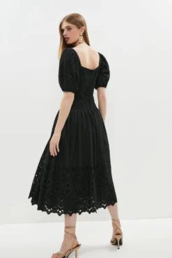 Coast Corset Body Broderie Dress -Coast Sales Store bcc01804 black xl 2