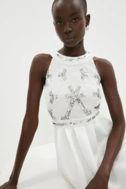 Coast Embellished Top Skater Dress