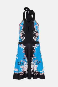 Coast Floral Jacquard Slinky Knit Halter Dress -Coast Sales Store bcc01891 multi xl 3