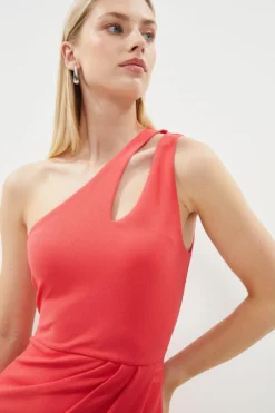 Coast Nick Grindrod Slinky Jersey One Shoulder Slash Neck Dress