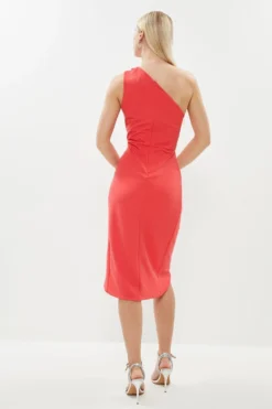 Coast Nick Grindrod Slinky Jersey One Shoulder Slash Neck Dress -Coast Sales Store bcc01972 coral xl 2