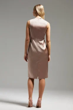 Coast Norman Hartnell Premium Draped Bow Shift Dress -Coast Sales Store bcc02024 mink xl 2 scaled