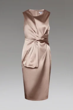 Coast Norman Hartnell Premium Draped Bow Shift Dress -Coast Sales Store bcc02024 mink xl 3