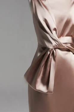 Coast Norman Hartnell Premium Draped Bow Shift Dress -Coast Sales Store bcc02024 mink xl 4