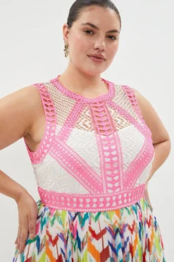 Coast Plus Size Nick Grindrod Print Trim Midi Dress -Coast Sales Store bcc02064 multi xl 1