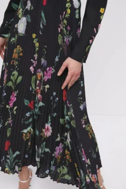 Coast Printed Tipped V Neck Maxi Dress -Coast Sales Store bcc02130 black xl 2