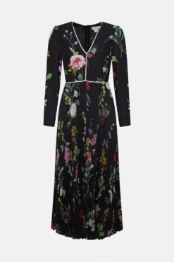 Coast Printed Tipped V Neck Maxi Dress -Coast Sales Store bcc02130 black xl 3