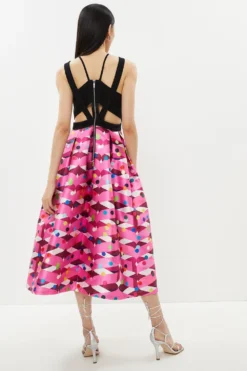 Coast Nick Grindrod Structured Twill Midi Dress -Coast Sales Store bcc02173 multi xl 2