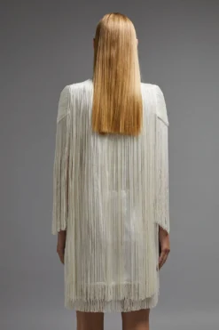 Coast Premium Statement Fringe Detail Mini Dress -Coast Sales Store bcc02212 ivory xl 3