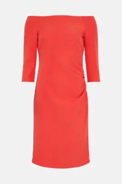 Coast Slash Neck Body Sculpt Midi Dress -Coast Sales Store bcc02267 red xl 3