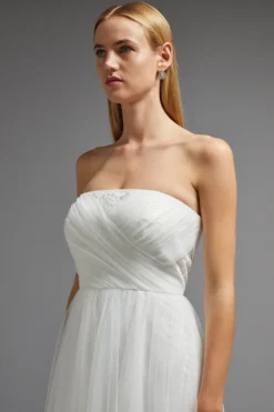 Coast Lace Full Skirt Tulle Bardot Maxi Dress -Coast Sales Store bcc02280 ivory xl 5