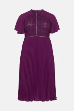 Coast Plus Size Cape Detail Pleat Midi Dress -Coast Sales Store bcc02293 aubergine xl 3