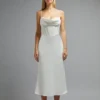 Coast ​​Cowl Detail Satin Midi Dress With Corset