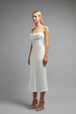 Coast ​​Cowl Detail Satin Midi Dress With Corset -Coast Sales Store bcc02318 ivory xl 4 scaled