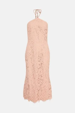 Coast Lace Halter Neck Column Midi Dress -Coast Sales Store bcc02369 blush xl 3