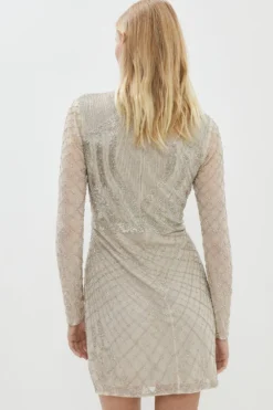 Coast Premium Embellished Mini Dress -Coast Sales Store bcc02402 ivory xl 2