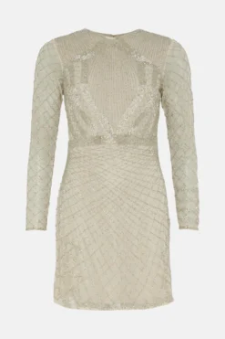 Coast Premium Embellished Mini Dress -Coast Sales Store bcc02402 ivory xl 3