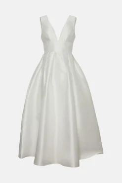 Coast Structured Deep V Full Maxi Dress​ -Coast Sales Store bcc02524 ivory xl 3