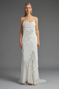 Coast Ruffle Detail Tiered Hem Maxi Dress -Coast Sales Store bcc02595 ivory xl 4 scaled