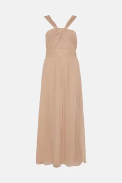Coast Petite Twist Bardot Chiffon Maxi Dress -Coast Sales Store bcc02606 blush xl 3