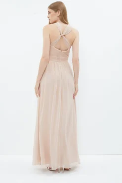 Coast Cross Back Crinkle Chiffon Maxi Dress -Coast Sales Store bcc02608 blush xl 2 scaled