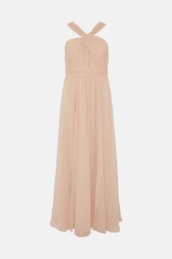 Coast Cross Back Crinkle Chiffon Maxi Dress -Coast Sales Store bcc02608 blush xl 3