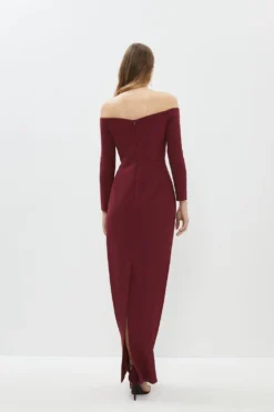 Coast Bardot Maxi Long Sleeve Dress -Coast Sales Store bcc02667 aubergine xl 2
