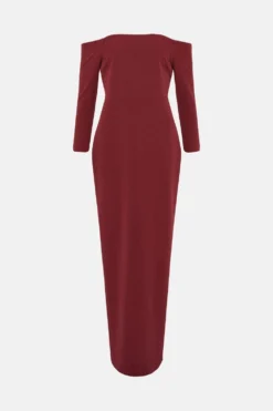 Coast Bardot Maxi Long Sleeve Dress -Coast Sales Store bcc02667 aubergine xl 3