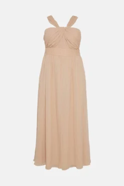 Coast Plus Size Twist Bardot Chiffon Maxi Dress -Coast Sales Store bcc02671 blush xl 3