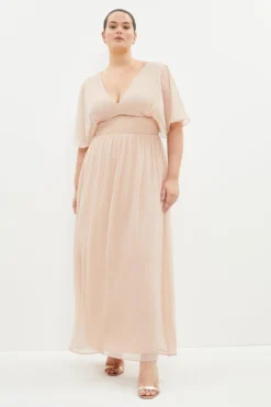 Coast Plus Size Angel Sleeve Chiffon Maxi Dress