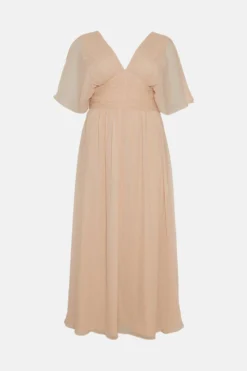 Coast Plus Size Angel Sleeve Chiffon Maxi Dress -Coast Sales Store bcc02672 blush xl 3